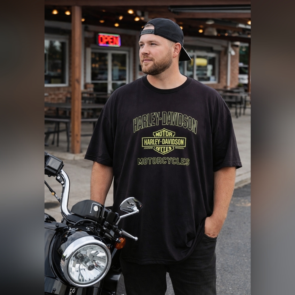 Harley Davidson Mens 3xl Streetwear Tshirt Biker Motorcycle Logo Short Sleeve